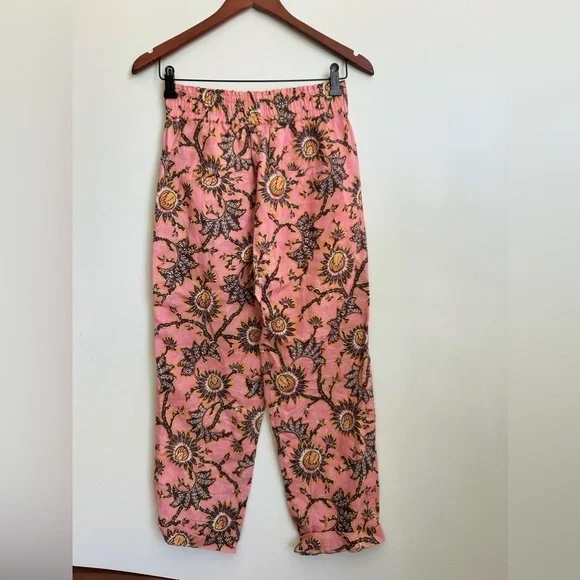 A.L.C. Henry Print Linen Pants pink pattern